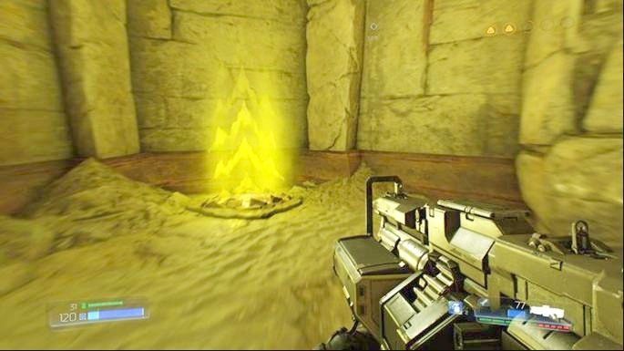 Gdy bestie zginą, wejdź do środka i poszukaj drzwi z czerwonymi czaszkami - Kraina Tytanów | Sekrety | Doom - Doom - poradnik do gry