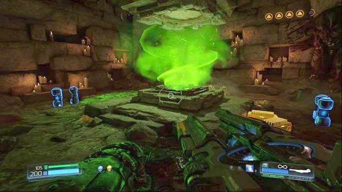 Po spotkaniu drugi raz z Baronem Piekieł skorzystaj z zielonego portalu - Kraina Tytanów | Sekrety | Doom - Doom - poradnik do gry