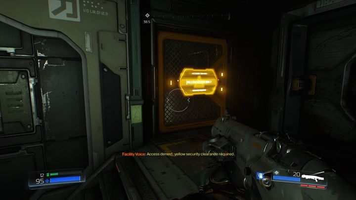 Na górze podnieś zieloną zbroję i idź cały czas prosto - Dział Zasobów | Opis przejścia | Doom - Doom - poradnik do gry