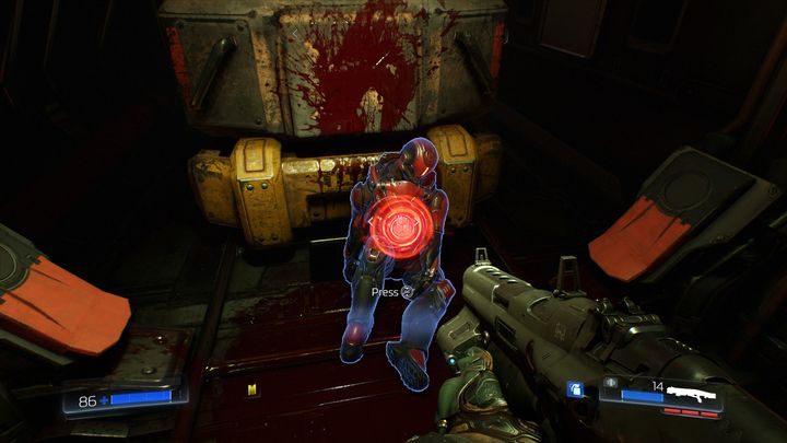 W środku po zabiciu kilku wrogów będziesz mógł iść prosto lub w lewo - Dział Zasobów | Opis przejścia | Doom - Doom - poradnik do gry