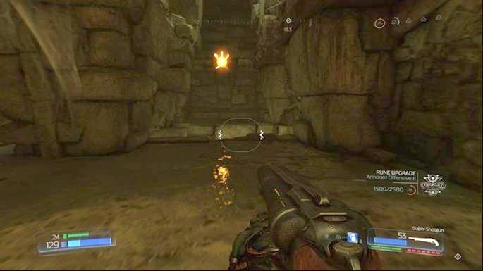 Po wybraniu ulepszenia ruszaj dalej w lewo - Kraina Tytanów | Opis przejścia | Doom - Doom - poradnik do gry