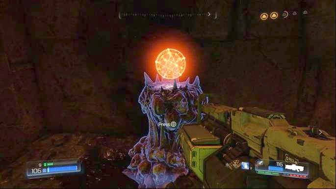 Dalsza droga prowadzi przez teleport na środku - Kraina Tytanów | Opis przejścia | Doom - Doom - poradnik do gry