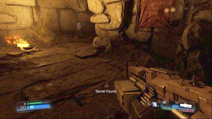 Użyj jej, wyląduj piętro wyżej, a następnie przeskocz na drugą stronę pomieszczenia - Kraina Tytanów | Opis przejścia | Doom - Doom - poradnik do gry