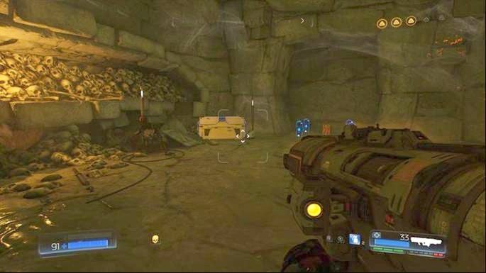 W kolejnym pomieszczeniu również czekają na ciebie przeciwnicy - Kraina Tytanów | Opis przejścia | Doom - Doom - poradnik do gry