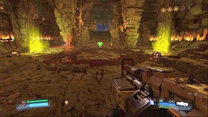 Teraz możesz udać się przez drzwi otwarte czerwonym przełącznikiem - Kraina Tytanów | Opis przejścia | Doom - Doom - poradnik do gry