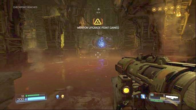 Za kolejnymi drzwi znajduje się komnata z niebieskimi drzwiami - Kraina Tytanów | Opis przejścia | Doom - Doom - poradnik do gry