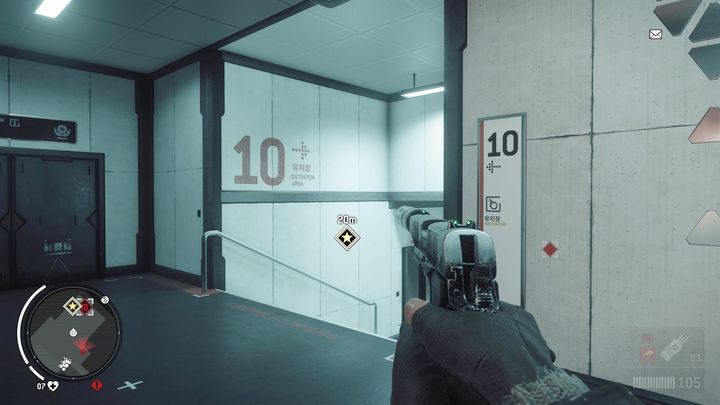 Będąc już w środku skręć w lewo i udaj się schodami na niższe piętro - Kradzież tożsamości | Opis przejścia - Homefront: The Revolution - poradnik do gry