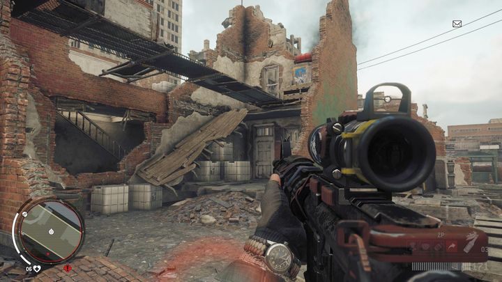 Po wejściu do budynku staniesz w miejscu pokazanym na obrazku - Wielka ucieczka | Opis przejścia - Homefront: The Revolution - poradnik do gry