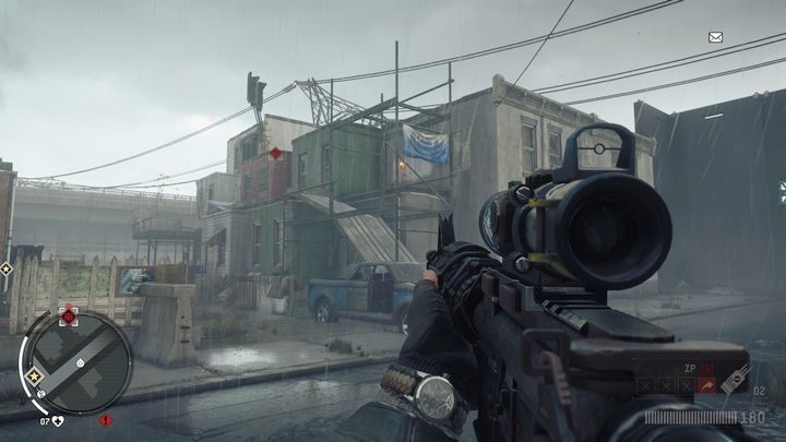 Po przybyciu na miejsce zastaniesz widok pokazany na obrazku - Czerwona strefa Holloway | Punkty kluczowe - Homefront: The Revolution - poradnik do gry