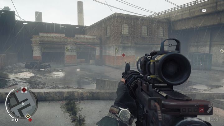 Po przybyciu na miejsce zastaniesz widok pokazany na obrazku - Czerwona strefa Holloway | Punkty kluczowe - Homefront: The Revolution - poradnik do gry