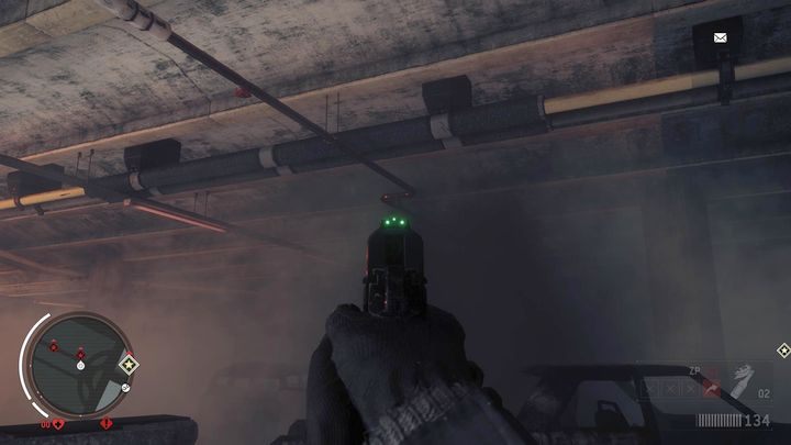 Twoim zadaniem jest spalenie gazu wydobywającego się z rur zawieszonych pod sufitem - Czerwona strefa Holloway | Punkty kluczowe - Homefront: The Revolution - poradnik do gry