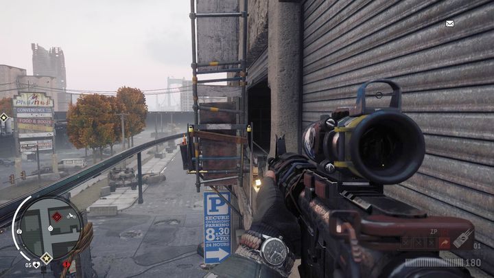 Ciągle przemieszczając się po kładce dojdziesz do miejsca pokazanego na obrazku - Czerwona strefa Holloway | Punkty kluczowe - Homefront: The Revolution - poradnik do gry