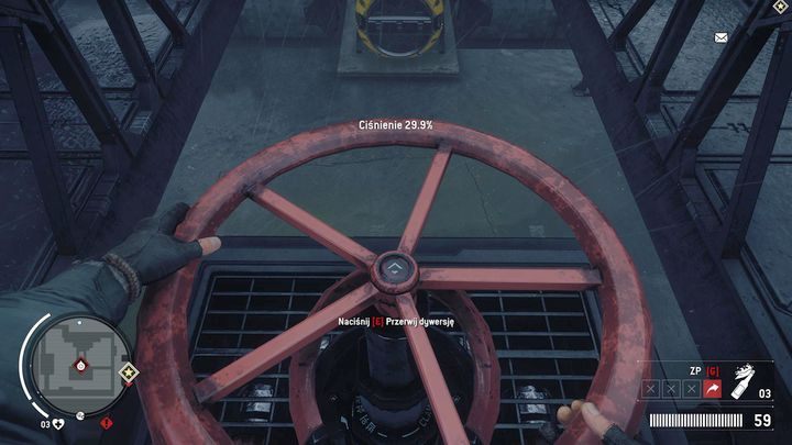 Jak tylko oczyścisz teren z wrogich jednostek przejdź na wyższe tereny placówki gdzie znajdziesz zawór bezpieczeństwa - Czerwona strefa Holloway | Punkty kluczowe - Homefront: The Revolution - poradnik do gry