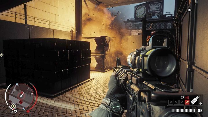 Po wyeliminowaniu przeciwników zacznij niszczyć wszystkie zbiorniki z paliwem - Żółta strefa Ashgate | Punkty kluczowe - Homefront: The Revolution - poradnik do gry