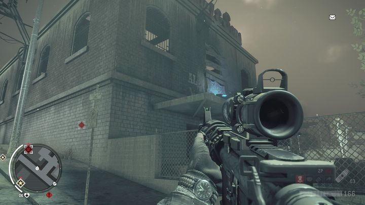 Po dotarciu na miejsce porozglądaj się po otoczeniu, a znajdziesz pokazane na obrazku wejście do środka - Czerwona strefa Lombard | Punkty kluczowe - Homefront: The Revolution - poradnik do gry