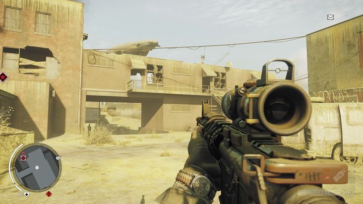 Po przybyciu na miejsce musisz dostać się kładką na podwyższenie po lewej stronie - Czerwona strefa Lombard | Punkty kluczowe - Homefront: The Revolution - poradnik do gry