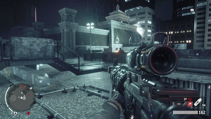 Po przybyciu do kolejnego punktu zawieś linkę by zjechać na dach poniżej i rozpraw się ze stacjonującymi tam żołnierzami KAL - Kości zostały rzucone | Opis przejścia - Homefront: The Revolution - poradnik do gry