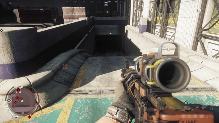 Po drugiej stronie znajdziesz wejście do podziemnego parkingu - Zakazana strefa | Punkty kluczowe - Homefront: The Revolution - poradnik do gry