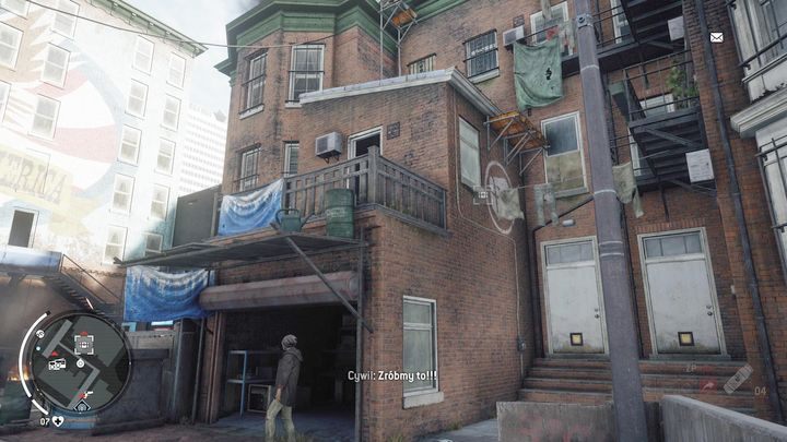Wejście do czwartego magazynu znajdziesz za budynkiem, w pokazanym na obrazku miejscu - Żółta strefa Ashgate | Magazyny i zlecenia - Homefront: The Revolution - poradnik do gry