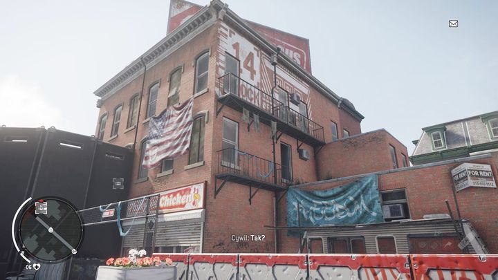 Wejście do siódmego magazynu przedstawione zostało na powyższym obrazku - Żółta strefa Ashgate | Magazyny i zlecenia - Homefront: The Revolution - poradnik do gry