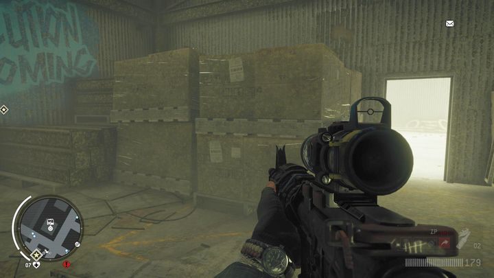 Szósty magazyn ukryty został za paletami - Czerwona strefa Lombard | Magazyny i zlecenia - Homefront: The Revolution - poradnik do gry