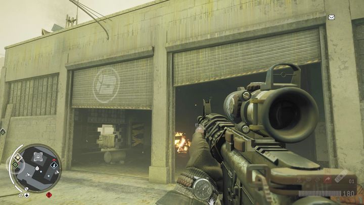 Siódmy magazyn znajduje się w zabitym deskami pokoju w środku budynku - Czerwona strefa Lombard | Magazyny i zlecenia - Homefront: The Revolution - poradnik do gry