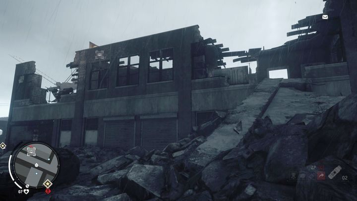 Wejście do drugiego magazynu znajduje się w północnej części budynku - Czerwona strefa Stare Miasto | Magazyny i zlecenia - Homefront: The Revolution - poradnik do gry