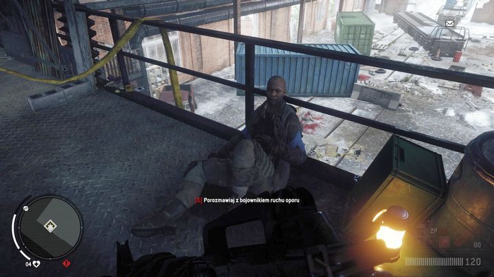 Po wyeliminowaniu wszystkich wrogów skieruj się na pierwsze piętro widocznymi na obrazku schodami - Czerwona strefa Elmtree | Punkty kluczowe - Homefront: The Revolution - poradnik do gry