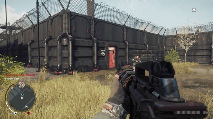 Na początku ustaw się w dogodnym miejscu (najlepiej za ścianą) i eliminuj nacierających na ciebie szturmowców - Czerwona strefa Elmtree | Punkty kluczowe - Homefront: The Revolution - poradnik do gry