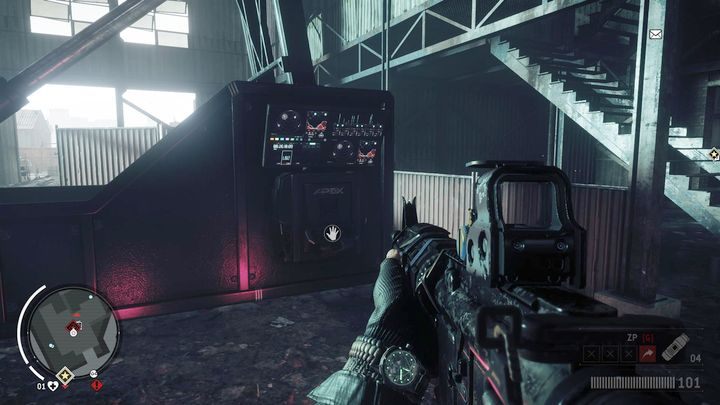 Żeby przejąć budynek musisz dojść na półpiętro, na którym znajduje się komputer KAL - Czerwona strefa Elmtree | Punkty kluczowe - Homefront: The Revolution - poradnik do gry