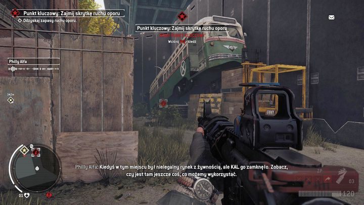 Po dostaniu się do pokazanego na obrazku miejsca rozpraw się z krążącym tam patrolem Koreańczyków - Czerwona strefa Elmtree | Punkty kluczowe - Homefront: The Revolution - poradnik do gry