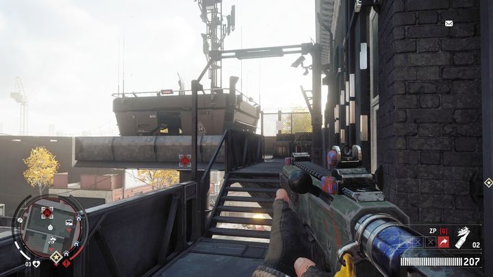 Niezależnie od sposobu działania, pozbądź się wszystkich żołnierzy i skieruj się na schody po prawej stronie - Żółta strefa Earlstone | Punkty kluczowe - Homefront: The Revolution - poradnik do gry