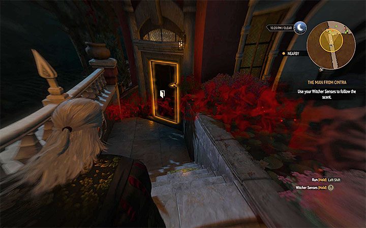 Budynek, do którego zaprowadzi Geralta zapach z pudełka - Szlachcic z Cintry | Główne zadania | Solucja Wiedźmin Krew i Wino - Wiedźmin 3: Krew i wino - poradnik do gry