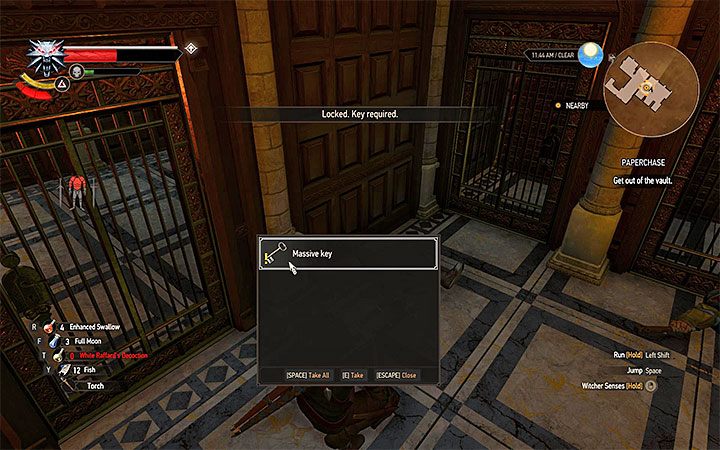 Jeden ze strażników ma klucz odblokowujący wyjście ze skarbca - Klient ma zawsze rację | Zadania poboczne Wiedźmin Krew i Wino - Wiedźmin 3: Krew i wino - poradnik do gry