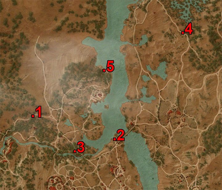 Powyższa mapa prezentuje lokalizację transportów - jest to północno-zachodnia część księstwa Toussaint - Komu w drogę, temu w czas | Zadania poboczne Wiedźmin Krew i Wino - Wiedźmin 3: Krew i wino - poradnik do gry
