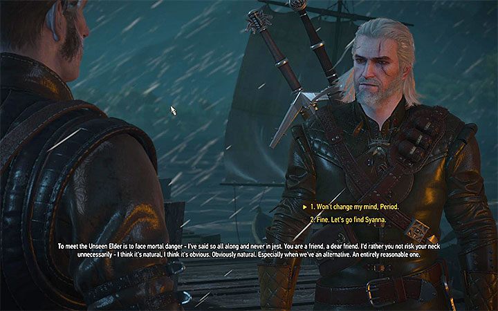 Udaj się do wskazanego drzewa, wejdź z nim w interakcję i potwierdź chęć udania się do miejsca spotkania z Regisem - Zew krwi - quest pomocy Orianie | Główne zadania | Solucja Wiedźmin Krew i Wino - Wiedźmin 3: Krew i wino - poradnik do gry