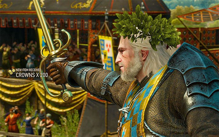 W nagrodę za zwycięstwo w turnieju Geralt otrzyma złoto i unikalny miecz - Nowe osiągnięcia i trofea dodatku Krew i wino | Nowości w dodatku Krew i wino - Wiedźmin 3: Krew i wino - poradnik do gry