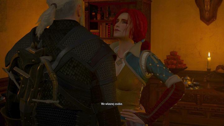 Jeden z dostępnych epilogów - Geralta odwiedza Triss - Istotne informacje na temat zakończeń | Zakończenia Wiedźmin Krew i Wino - Wiedźmin 3: Krew i wino - poradnik do gry