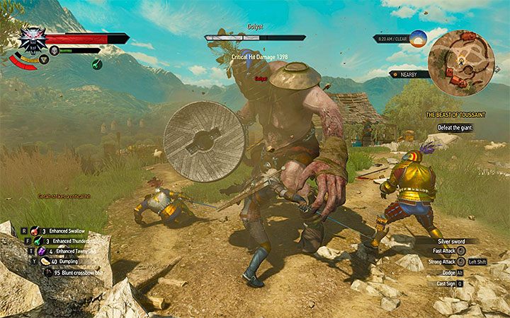 Podbiegaj do potwora po nieudanym jego ataku i wyprowadzaj kilka szybkich ciosów - Przeciwnicy z głównych zadań | Pojedynki z trudnymi przeciwnikami - Wiedźmin 3: Krew i wino - poradnik do gry