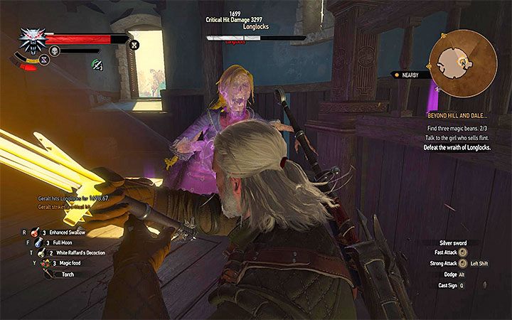 Korzystaj ze znaku Yrden i atakuj upiora gdy pojawi się w magicznym kręgu - Przeciwnicy z głównych zadań | Pojedynki z trudnymi przeciwnikami - Wiedźmin 3: Krew i wino - poradnik do gry