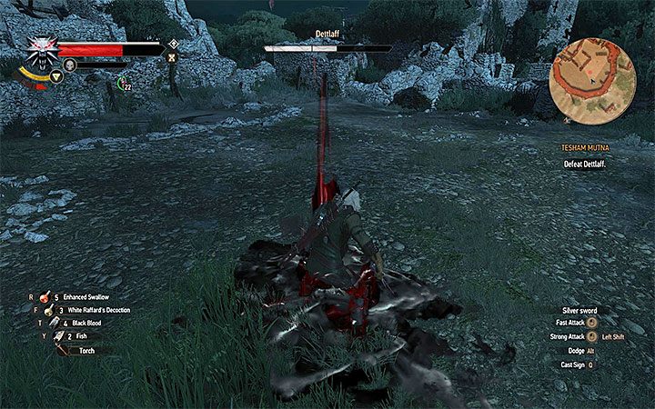 Nie zbliżaj się do pionownych słupów krwi - Przeciwnicy z głównych zadań | Pojedynki z trudnymi przeciwnikami - Wiedźmin 3: Krew i wino - poradnik do gry