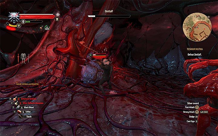 Momentu przejścia do trzeciej, ostatniej fazy pojedynku, nie możesz przegapić - Przeciwnicy z głównych zadań | Pojedynki z trudnymi przeciwnikami - Wiedźmin 3: Krew i wino - poradnik do gry