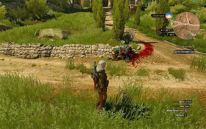 Gastona zauważysz przy drodze niedaleko posiadłości - Rekonstrukcja | Zadania poboczne Wiedźmin Krew i Wino - Wiedźmin 3: Krew i wino - poradnik do gry