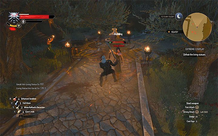 Zaatakuj najpierw ożywione rzeźby kobiet - Rekonstrukcja | Zadania poboczne Wiedźmin Krew i Wino - Wiedźmin 3: Krew i wino - poradnik do gry