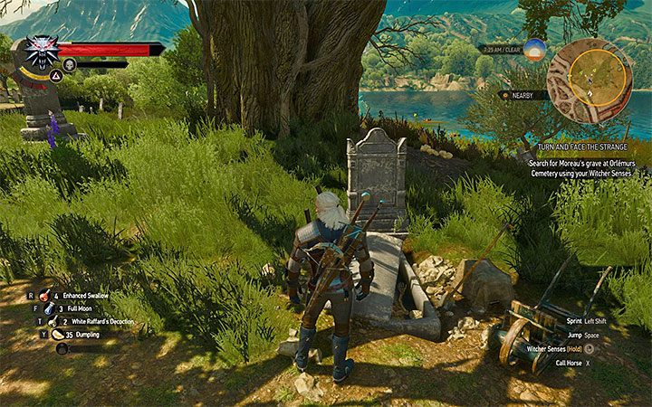 Cmentarz za Murami (Olermurs Cemetery) znajduje się w południowej części Beauclair (M4,2) - Przemiana - quest odblokowujący mutacje | Zadania poboczne Wiedźmin - Wiedźmin 3: Krew i wino - poradnik do gry