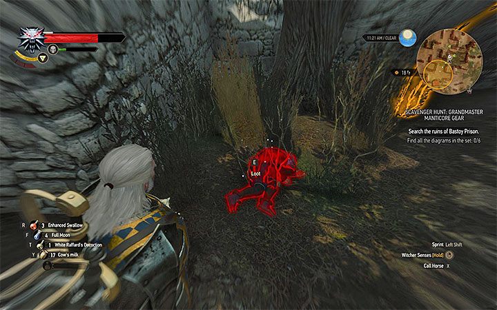 To quest poszukiwania skarbów, który możesz odblokować niedługo po dotarciu do ruin więzienia Bastoigne (M2,6) - Poszukiwania skarbów | Kontrakty wiedźmińskie i poszukiwania skarbów - Wiedźmin 3: Krew i wino - poradnik do gry