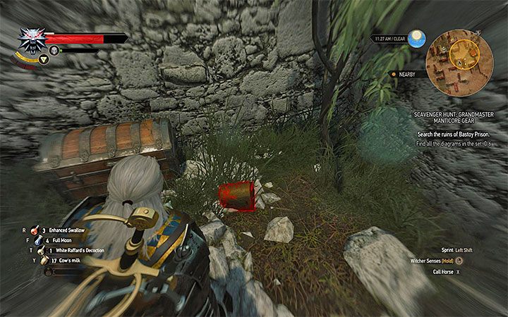 Pozostań w ruinach i kontynuuj ich badanie - Poszukiwania skarbów | Kontrakty wiedźmińskie i poszukiwania skarbów - Wiedźmin 3: Krew i wino - poradnik do gry