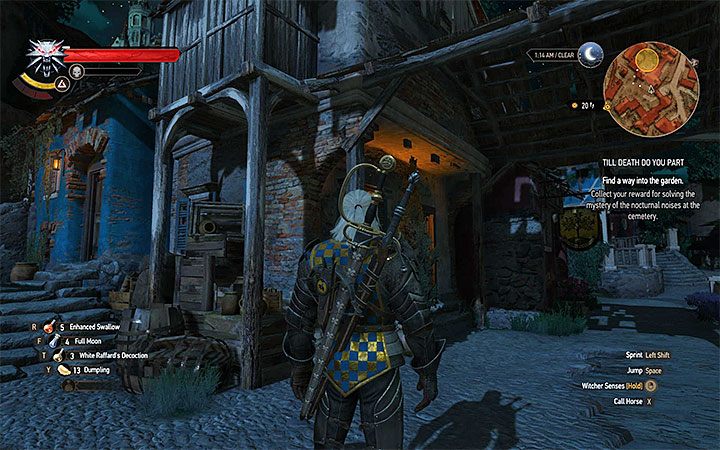 Powróć teraz do Margot, która obiecała wcześniej Geraltowi nagrodę za pozbycie się Louisa - Wieczne Odpoczywanie | Zadania poboczne Wiedźmin Krew i Wino - Wiedźmin 3: Krew i wino - poradnik do gry