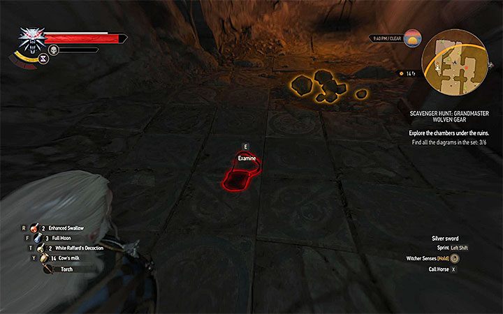 Teraz dla odmiany udaj się do lewego pomieszczenia, którego nie miałeś jeszcze okazji zbadać - Arcymistrzowski rynsztunek Wilka | Arcymistrzowski wiedźmiński rynsztunek - Wiedźmin 3: Krew i wino - poradnik do gry