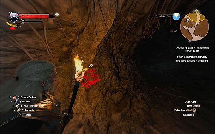 Możesz (choć nie musisz) odnajdywać po drodze wiedźmińskie znaki - Arcymistrzowski rynsztunek Niedźwiedzia | Arcymistrzowski wiedźmiński rynsztunek - Wiedźmin 3: Krew i wino - poradnik do gry